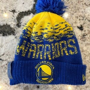 Golden State Warriors Youth New Era Knit Pom Beanie / Winter Hat
